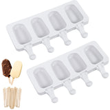 Silicone Ice Cream Mold DIY Chocolate Dessert Popsicle Moulds Tray Ice Cube Maker Homemade Tools Summer Party Supplies