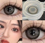 Colorcon 1 Pair Korean Lenses Colored Contact Lenses with Degree Myopia Lenses Natural Eye Lenses Gray Lenses