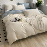 heart four-piece Brushed Washed Cotton Green Bed Set Flat Sheet Pillowcase Quilt Cover Bed Linen Flower Duvet Covers