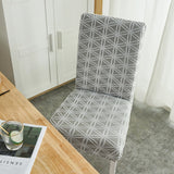 4 pcs/6 pcs Jacquard Chair Cover Polyester Fiber High Elastic Stool Cover Hotel Restaurant Chair Antifouling Cover