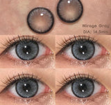 Colorcon 1 Pair Korean Lenses Colored Contact Lenses with Degree Myopia Lenses Natural Eye Lenses Gray Lenses