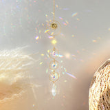 Crystal Sun and Moon Crystals Prism Rainbow Sun Catcher Garden Decoration Hanging Sundrop Window Patio Ornament
