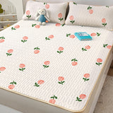 Bed Mattress Latex Ice Mat Cool Summer Panda Cartoon Mattress Folding Soft Cool Pad Three-piece Set Household Non-slip Pad