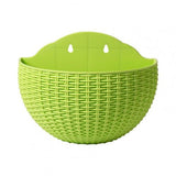 Hand Exquisite Wall-mounted Plastic Basket Indoor Outdoor Storage Flower Pot Plant Container Home Living Room Decoration