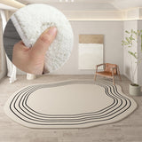 Irregular Round Living Room Carpet Home Decoration Special-shaped Thickened Fluffy Plush Sofa Lounge Bedroom Rug Customization