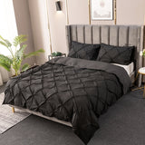 High Quality 3D Pinch Pleated Duvet Cover Set 220x240 Solid Color Single Double Twin Bedding Set Quilt Cover Comforter Covers