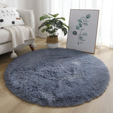 Plush Round Rug Mat Fluffy White Carpets for Living Room Soft Home Decor Bedroom Kid Room Decoration Salon Thick Pile Rug