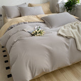 heart four-piece Brushed Washed Cotton Green Bed Set Flat Sheet Pillowcase Quilt Cover Bed Linen Flower Duvet Covers