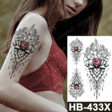 Waterproof Temporary Tattoo Sticker I Love You Flash Tattoos Lip Print Butterfly Flowers Body Art Arm Fake Sleeve Tatoo Women