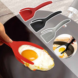 2-in-1 Kitchen Accessories Kitchen Gadget Sets Omelette Spatula Kitchen Silicone Spatula for Toast Pancake Egg Flip Tongs