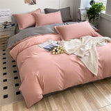 heart four-piece Brushed Washed Cotton Green Bed Set Flat Sheet Pillowcase Quilt Cover Bed Linen Flower Duvet Covers