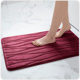 Memory Foam Bath Mat Anti-Slip Shower Carpet  Soft Foot Pad Decoration Floor Protector Absorbent Quick Dry Bathroom Rug