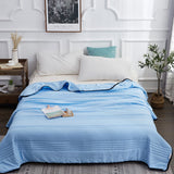 Summer Air Condition Quilt Thin Stripe Lightweight Comforter  Full Queen Breathable Sofa Office Bed Travel Quilts Throw Blanket