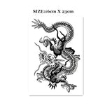 Waterproof Temporary Tattoo Sticker Red Dragon Pattern Men's and Women's Arm Body Art Fake Tattoo