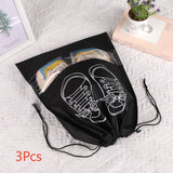 3Pcs Portable Shoes Storage Bag Travel Waterproof Drawstring Pocket Shoes Storage Bag  Closet Organizer Clothing Classified Bag