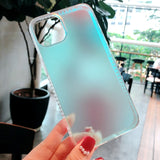 Luxury Matte Transparent Phone Case For iPhone 11 12 13 14 Pro Max XS X XR 7 8 Plus SE  Mini Laser Bumper Back Cover