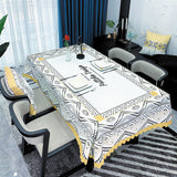 Retro Simplicity Dinning Tablecloth Wedding Decoration Table Cloth Rectangular Not PVC Kitchen Waterproof Table Covers Manteles
