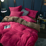 Winter Warm Duvet Cover Queen Size Bed Coral Fleece Quilt Cover King Size Bed Flannel Comforter Case Flannel Blanket Bedding