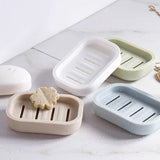 Simple Generous Soap Case Soap Dispenser Plate Case Solid Color Plastic Soaps Holder Home Shower Travel Rack Bathroom Supplies