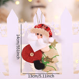 Cute Christmas Santa Snowman Deer Doll Decoration Gift Doll Christmas Tree Hanging Ornament New Year Xmas Home Decoration