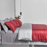 Natural Silk Bedding Set Luxury Quilt Cover Set Soft Duvet Cover Flat Sheet Pillowcases Queen King Size Duvet Cover Set