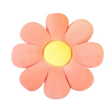 Stuffed Six Petal Flower Cushion Girly Room Decor Sunflower Pillow Bay Window Pink Flower Setting for Kids Bedroom Seat Pillow