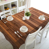 Wooden Texture Printing Rectangular Tablecloths for Table Wedding Decoration Waterproof Coffee Table Cover Anti-stain Manteles