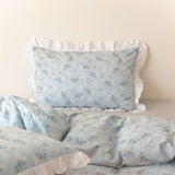 Korean Princess Style Lotus Leaf Lace Pillowcase 100% Cotton Plant Floral Cushion Cover Bed Head Pillow Cover Home Deco