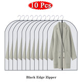 5/10Pcs Dustproof Cloth Cover Bags Clothes Hanging Garment Dress Suit Coat Dust Cover Home Storage Bag Pouch Case Organizer