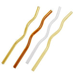 Glass Straws Twist Reusable Straws Heat Resistant Glass Straw Drinking Milk Tea Long Stem Glass Staw