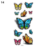 3D Butterfly Tattoos Sticker for Women Temporary Body Art Tattoo Sticker Rose Flower Feather Tattoo lady Waterproof Fake Tatoo