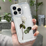 For iPhone 11 Case iPhone 14 Pro Max Case For 13 iPhone 13 Pro Max 12 Pro XS Max XR 14 Plus 7 8 SE Clear Flower Shockproof Cover