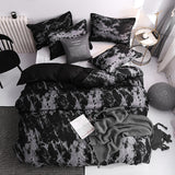 3pcs Couple Duvet Cover with Pillow Case Nordic Comforter Bedding Set Quilt Cover Queen/King Double or Single Bed