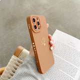 Soft Love Heart Phone Case For iPhone 11 12 13 14 Pro Max XS Max X XR 7 8 Plus SE Shockproof Bumper Silicone Back Cover