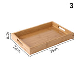 Bamboo Wooden Rectangular Tea Tray Solid Wood Tray trays serving tray Kung Fu Tea Cup Tray Wooden Hotel Dinner Plate