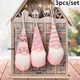 Cute Christmas Santa Snowman Deer Doll Decoration Gift Doll Christmas Tree Hanging Ornament New Year Xmas Home Decoration