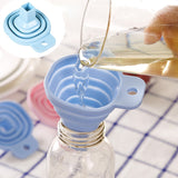 Kitchen Supplies Mini Foldable Silicone Funnel Filling Empty Bottle Portable Folding Funnels for Oil Sauce Kitchen Accessories