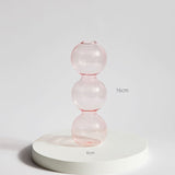 Nordic Creative Glass Bubble Vase Flower Arrangement Spherical Art Flower Ornaments Vases Decoration Home Birthday Gift