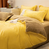 Winter Warm Duvet Cover Queen Size Bed Coral Fleece Quilt Cover King Size Bed Flannel Comforter Case Flannel Blanket Bedding