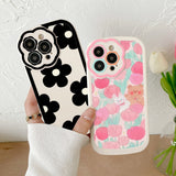 Flower Lens Protect Cases For iPhone 11 12 13 14 Pro Max Phone Case iPhone11 Fundas iPhone14 Plus 11Pro Promax Soft Back Cover