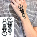 Waterproof Temporary Tattoo Stickers Butterfly Snake Rose Flower Gun Dark Flash Small Women Body Art Wrist Neck Fake Tattoos Men