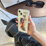 Cool Cat Sunglasses Phone Cases for IPhone 7 8 11 12 13 14 Pro Max X XS XR SE Transparent Soft Shell INS Cute Punk Y2K