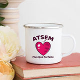 Print Mugs Creative Coffee Cups Drinks Water Milk Cup Enamel Mug School Home Handle Drinkware Gifts