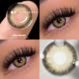 Color Lens Eyes 2pcs Natural Color Contact Lenses For Eyes Yearly Beauty Brown Contacts Lenses Eye Cosmetic Color Lens