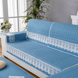 Quilted thicken sofa seat cover sofa cushion towel lace embroidery couch sofa slipcover living room furniture protector