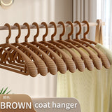 10PCS Retro Wide-Shoulder Non-Slip Hanger Closet Organizer Hangers For Clothes Organizer Drying Rack for Coat Wardrobe Storage
