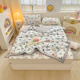 Summer Bed Sheet Set with Pillows Case Latex Mat Air Conditioned Quilt Bedding Set Bedspread Bedroom Single bed 120