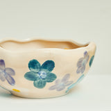Creative hand pinched irregular ceramic bowl ins style girl heart lovely dessert yogurt bowl breakfast oatmeal bird's nest bowl