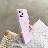 Soft Love Heart Phone Case For iPhone 11 12 13 14 Pro Max XS Max X XR 7 8 Plus SE Shockproof Bumper Silicone Back Cover