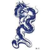 Waterproof Temporary Tattoo Sticker Red Dragon Pattern Men's and Women's Arm Body Art Fake Tattoo